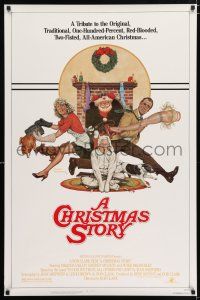 5k169 CHRISTMAS STORY 1sh '83 best classic Christmas movie, great art by Robert Tanenbaum!