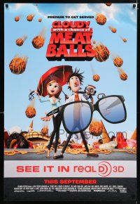 5k176 CLOUDY WITH A CHANCE OF MEATBALLS advance DS 1sh '09 Bill Hader, Anna Faris, cute animation!
