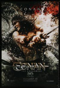 5k181 CONAN THE BARBARIAN Conan style teaser DS 1sh '11 cool image of Jason Momoa in title role!