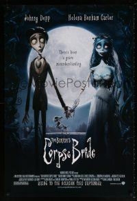 5k190 CORPSE BRIDE advance DS 1sh '05 Tim Burton stop-motion animated horror musical!