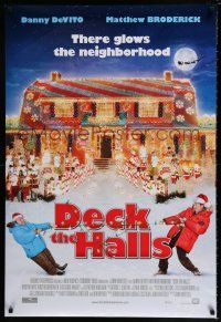 5k210 DECK THE HALLS style A DS 1sh '06 wacky Matthew Broderick and Danny DeVito, Christmas lights!