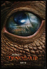 5k219 DINOSAUR teaser DS 1sh '00 Disney, great image of prehistoric world in dinosaur eye!