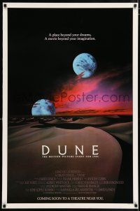 5k233 DUNE advance 1sh '84 David Lynch sci-fi epic, best image of two moons over desert!