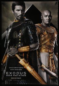 5k244 EXODUS: GODS & KINGS style A teaser DS 1sh '14 Christian Bale as Moses, Joel Edgerton!