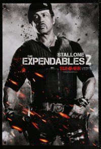 5k250 EXPENDABLES 2 teaser DS 1sh '12 great close-up image of tough-guy Sylvester Stallone!