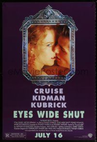 5k257 EYES WIDE SHUT advance DS 1sh '99 Stanley Kubrick, romantic c/u of Tom Cruise & Nicole Kidman