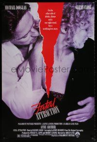 5k271 FATAL ATTRACTION 1sh '87 Michael Douglas, Glenn Close, a terrifying love story!