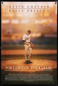 5k290 FOR LOVE OF THE GAME DS 1sh '99 Sam Raimi, great image of baseball pitcher Kevin Costner!