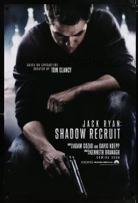 5k408 JACK RYAN SHADOW RECRUIT teaser DS 1sh '14 cool image of Chris Pine in title role!
