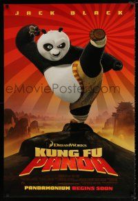 5k435 KUNG FU PANDA int'l advance DS 1sh '08 Mark Osborne, Jack Black, animated martial arts action