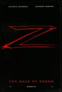 5k479 MASK OF ZORRO teaser DS 1sh '98 Antonio Banderas, Catherine Zeta-Jones, Anthony Hopkins