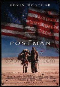 5k586 POSTMAN advance 1sh '97 cool post-apocalyptic image of Kevin Costner!