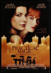 5k587 PRACTICAL MAGIC 1sh '98 great image of sexy witches Sandra Bullock & Nicole Kidman!
