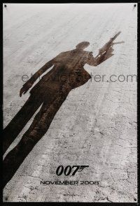 5k612 QUANTUM OF SOLACE teaser DS 1sh '08 Daniel Craig as James Bond, cool shadow image!