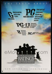 5k622 RATINGS ARE YOUR FRIEND 1sh '00 MPAA film rating informational poster!