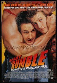 5k623 READY TO RUMBLE 1sh '00 David Arquette & Scott Caan in headlock by wrestler!