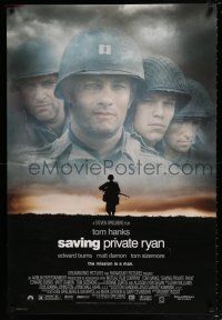 5k663 SAVING PRIVATE RYAN cast style 1sh '98 Spielberg, Tom Hanks, the mission is a man!