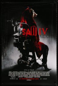 5k665 SAW IV advance DS 1sh '07 Tobin Bell, Costas Mandylor, wild image of pig in sexy boots!