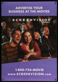5k670 SCREENVISION DS 1sh '90s cool image of happy theatergoers having a good time at the movies!