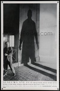 5k677 SHADOWS & FOG DS 1sh '92 cool photographic image of Woody Allen by Klleger and Hamill!