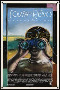 5k708 SOUTH OF RENO 1sh '88 cool artwork image of boy w/binoculars!