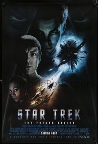 5k715 STAR TREK advance DS 1sh '09 Chis Pine, Zachary Quinto, Zoe Saldana, space battle!