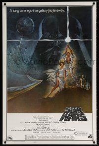 5k732 STAR WARS soundtrack style A 1sh '77 George Lucas classic sci-fi epic, art by Tom Jung!