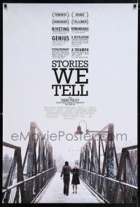 5k740 STORIES WE TELL DS 1sh '12 Sarah Polley documentary, cool image of couple on bridge!