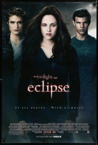 5k806 TWILIGHT SAGA: ECLIPSE advance DS 1sh '10 Kristen Stewart, Robert Pattinson, Lautner!