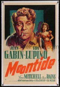 5m103 MOONTIDE linen 1sh '42 great art of sexy Ida Lupino & Jean Gabin, directed by Fritz Lang!