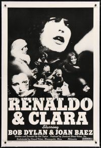5m132 RENALDO & CLARA linen 1sh '78 great photo montage of Bob Dylan & Joan Baez, rock 'n' roll!