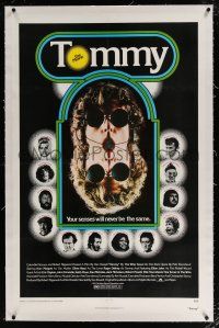 5m178 TOMMY linen 1sh '75 The Who, Roger Daltrey, rock & roll, cool mirror image & cast portraits!
