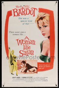 5m203 WOMAN LIKE SATAN linen 1sh '59 La Femme et le Pantin, part of Bardot you haven't seen yet!