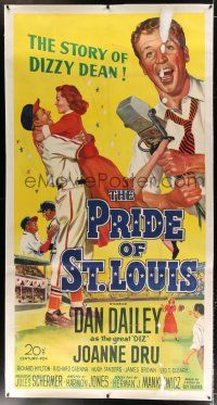 5p280 PRIDE OF ST. LOUIS linen 3sh '52 Dan Dailey as Cardinals baseball player Dizzy Dean!