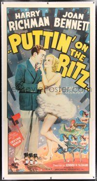 5p281 PUTTIN' ON THE RITZ linen 3sh R37 Irving Berlin musical, Joan Bennett, cool New York City art!
