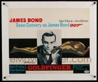 5p120 GOLDFINGER linen Belgian R70s portrait of Sean Connery as James Bond 007 + naked golden girl!