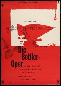 5p136 BEGGAR'S OPERA linen German R50s cool different Hans Hillman art of Laurence Olivier!