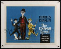 5p007 CHAPLIN REVUE linen 1/2sh '60 Charlie comedy compilation, great artwork by Leo Kouper!