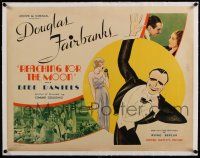 5p012 REACHING FOR THE MOON linen 1/2sh '30 Douglas Fairbanks, Bebe Daniels, music by Irving Berlin