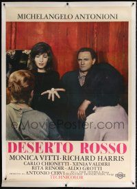5p234 RED DESERT linen Italian 1p '64 Michelangelo Antonioni's Il Deserto rosso, Monica Vitti!