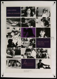 5p103 LE PETIT SOLDAT linen purple Japanese export R90s Jean-Luc Godard, many images of Anna Karina!