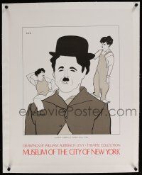 5p158 DRAWINGS BY WILLIAM AUERBACH-LEVY linen 22x28 museum art exhibition '80s Modern Times, Chaplin