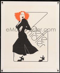 5p160 BETTE MIDLER linen 23x29 music poster '73 cool Richard Amsel art, Miss Divine!