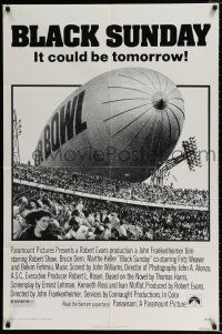 5r109 BLACK SUNDAY 1sh '77 Goodyear Blimp zeppelin disaster at the Super Bowl!