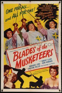 5r112 BLADES OF THE MUSKETEERS 1sh '53 Budd Boetticher's version of the Alexander Dumas classic!