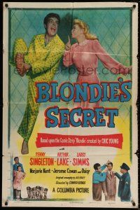 5r114 BLONDIE'S SECRET 1sh '48 Penny Singleton & wacky Arthur Lake as Dagwood!