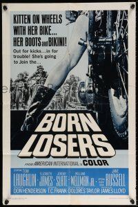 5r127 BORN LOSERS 1sh '67 Tom Laughlin directs and stars as Billy Jack, sexy motorcycle art!