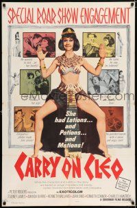 5r169 CARRY ON CLEO 1sh '65 English comedy on the Nile, sexy full-length Amanda Barrie!