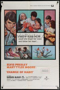 5r177 CHANGE OF HABIT 1sh '69 Dr. Elvis Presley, pretty Mary Tyler Moore as nun!