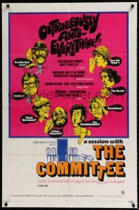 5r209 COMMITTEE 1sh '69 counterculture, drugs & draft, outrageously anti-everything!